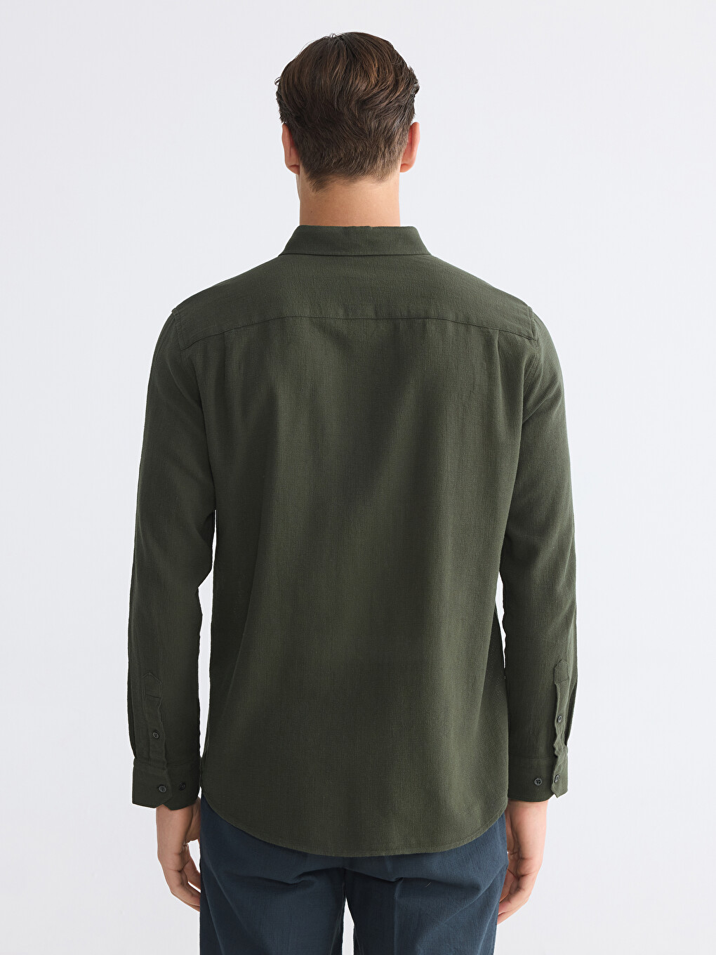 Regular Fit Dobby Men's Shirt-3