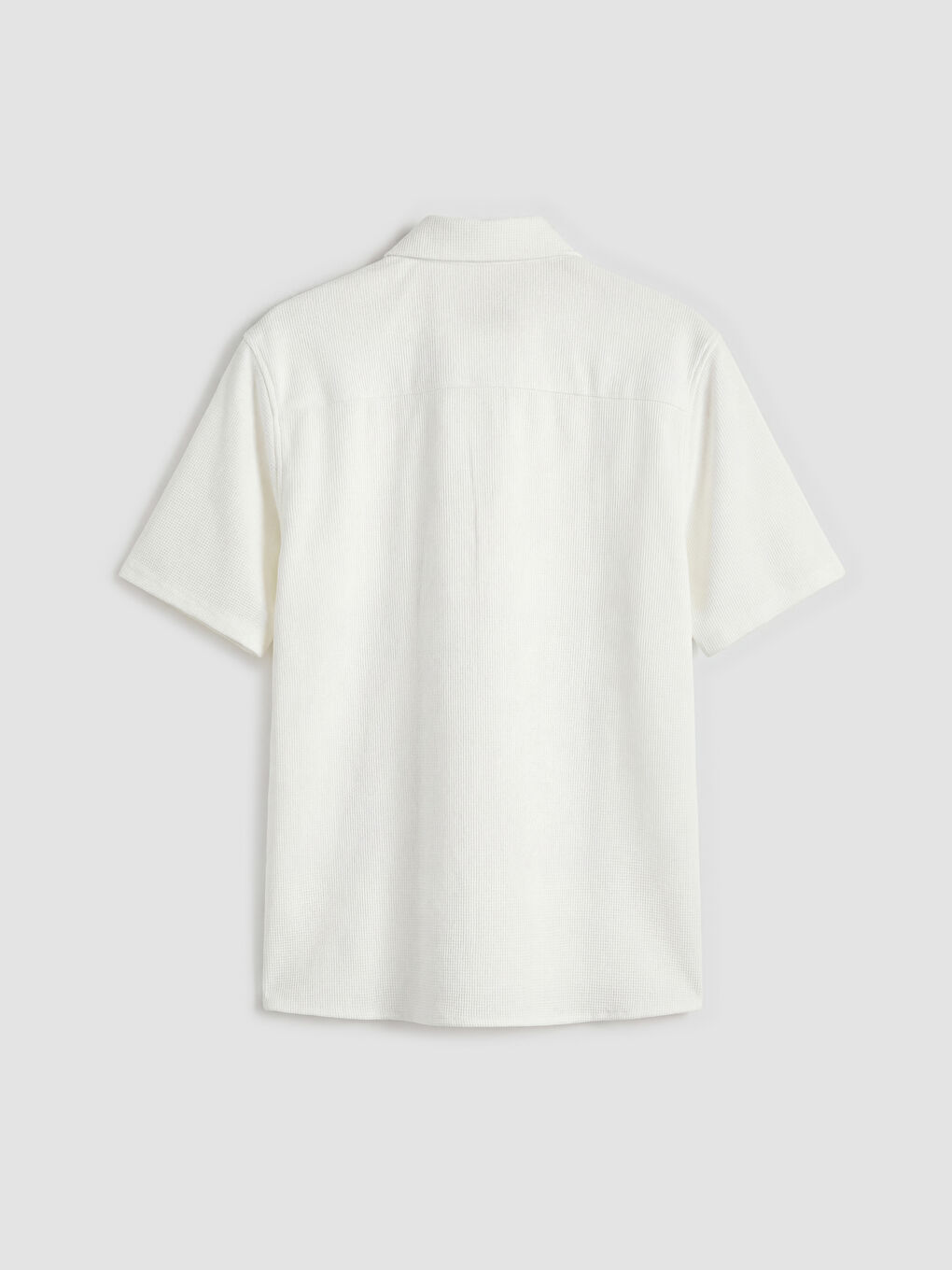 Ekru Regular Fit Erkek Dokulu Gömlek-1