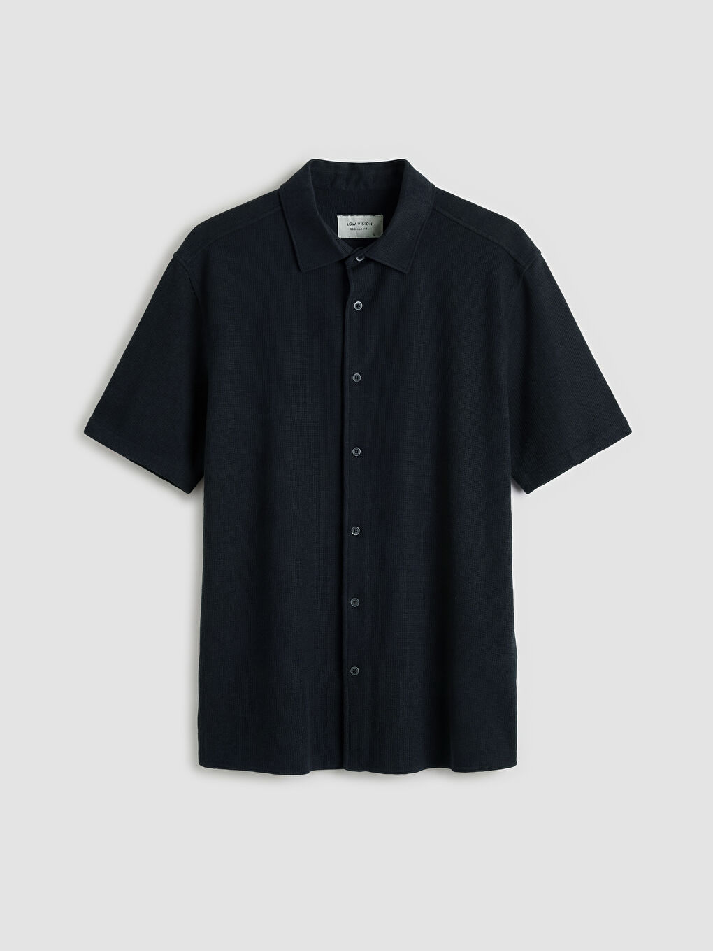 Lacivert Regular Fit Erkek Dokulu Gömlek