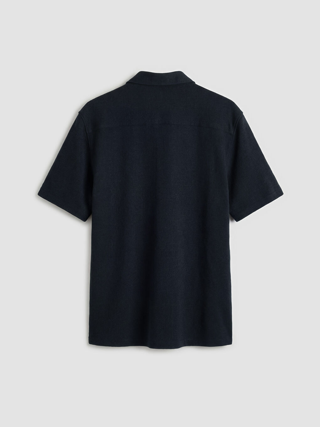 Lacivert Regular Fit Erkek Dokulu Gömlek-1