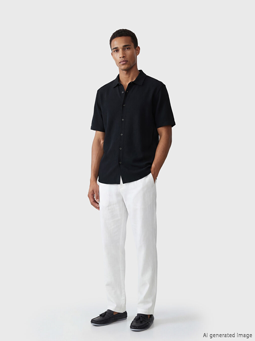 Regular Fit Men's Textured Shirt