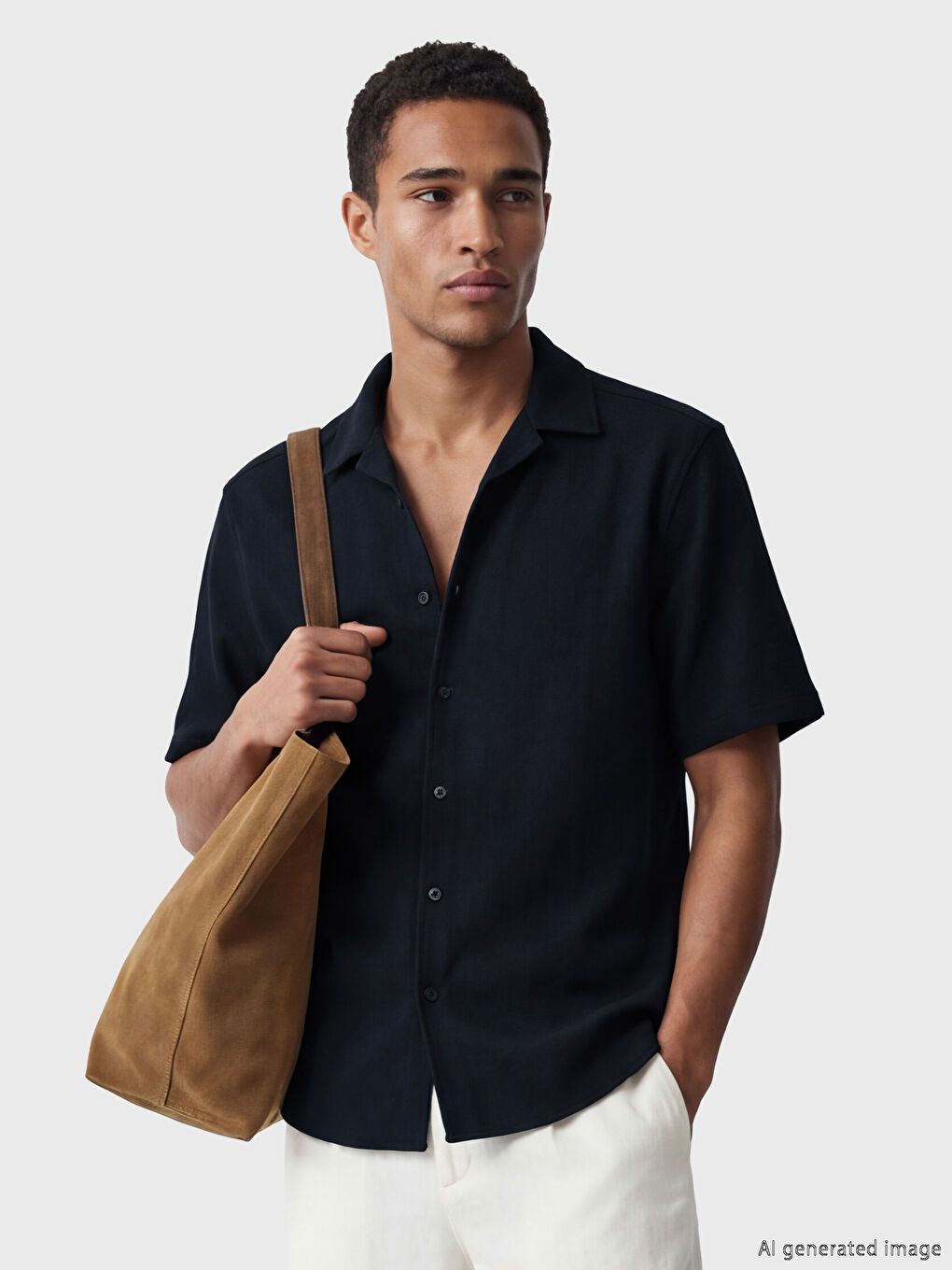 Regular Fit Men's Textured Shirt-2