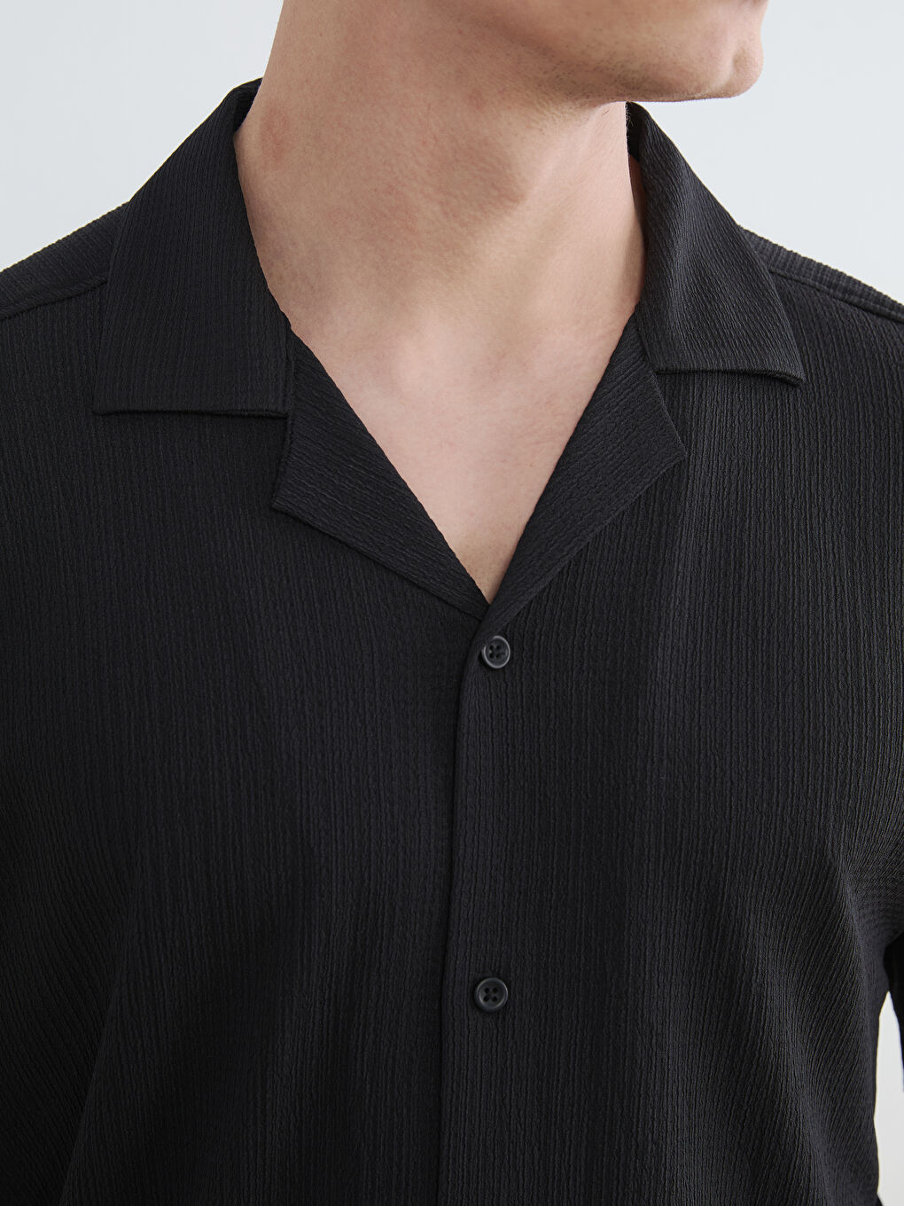 Regular Fit Men's Textured Shirt-2