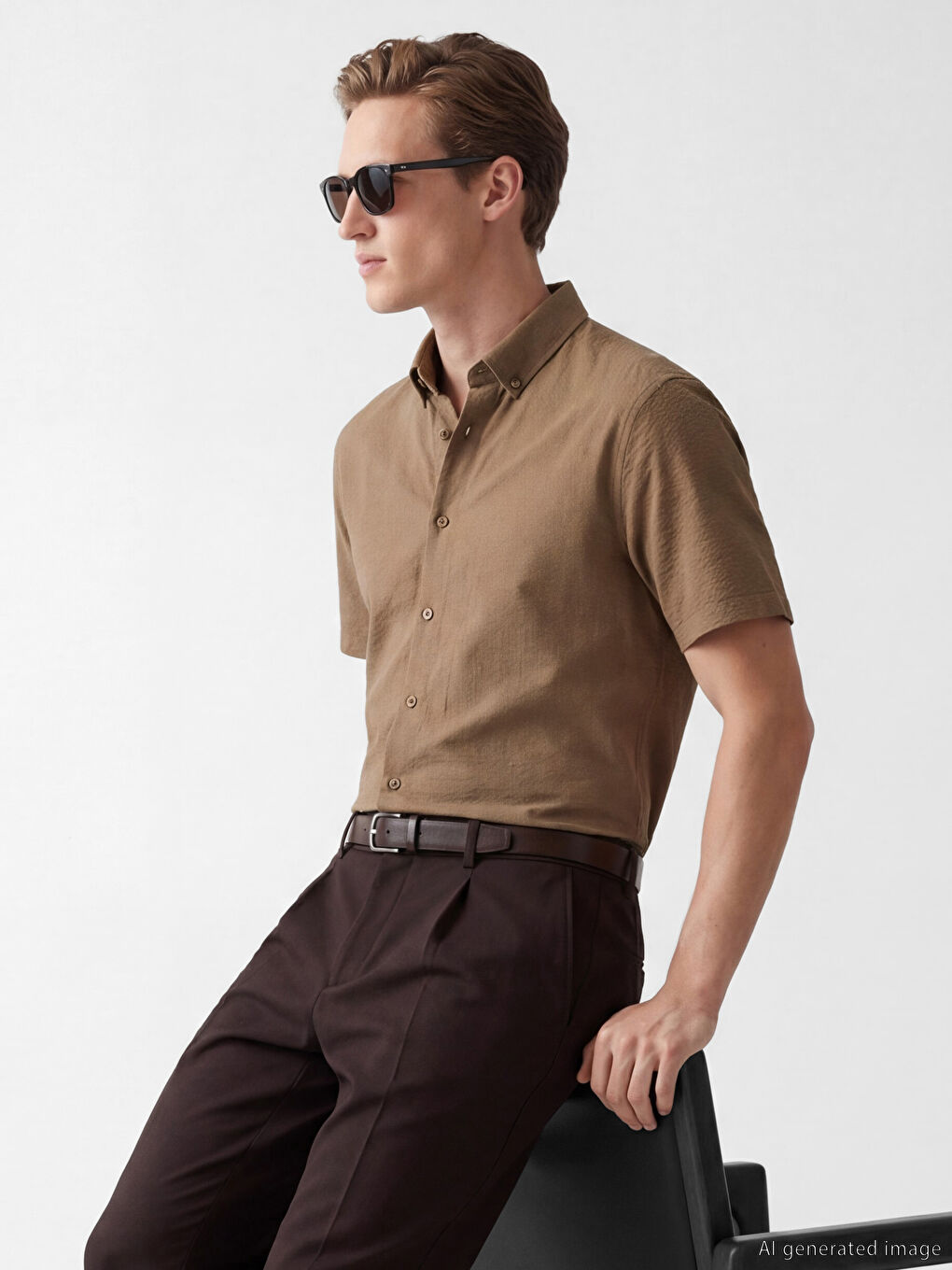 Bej Regular Fit Erkek Gömlek