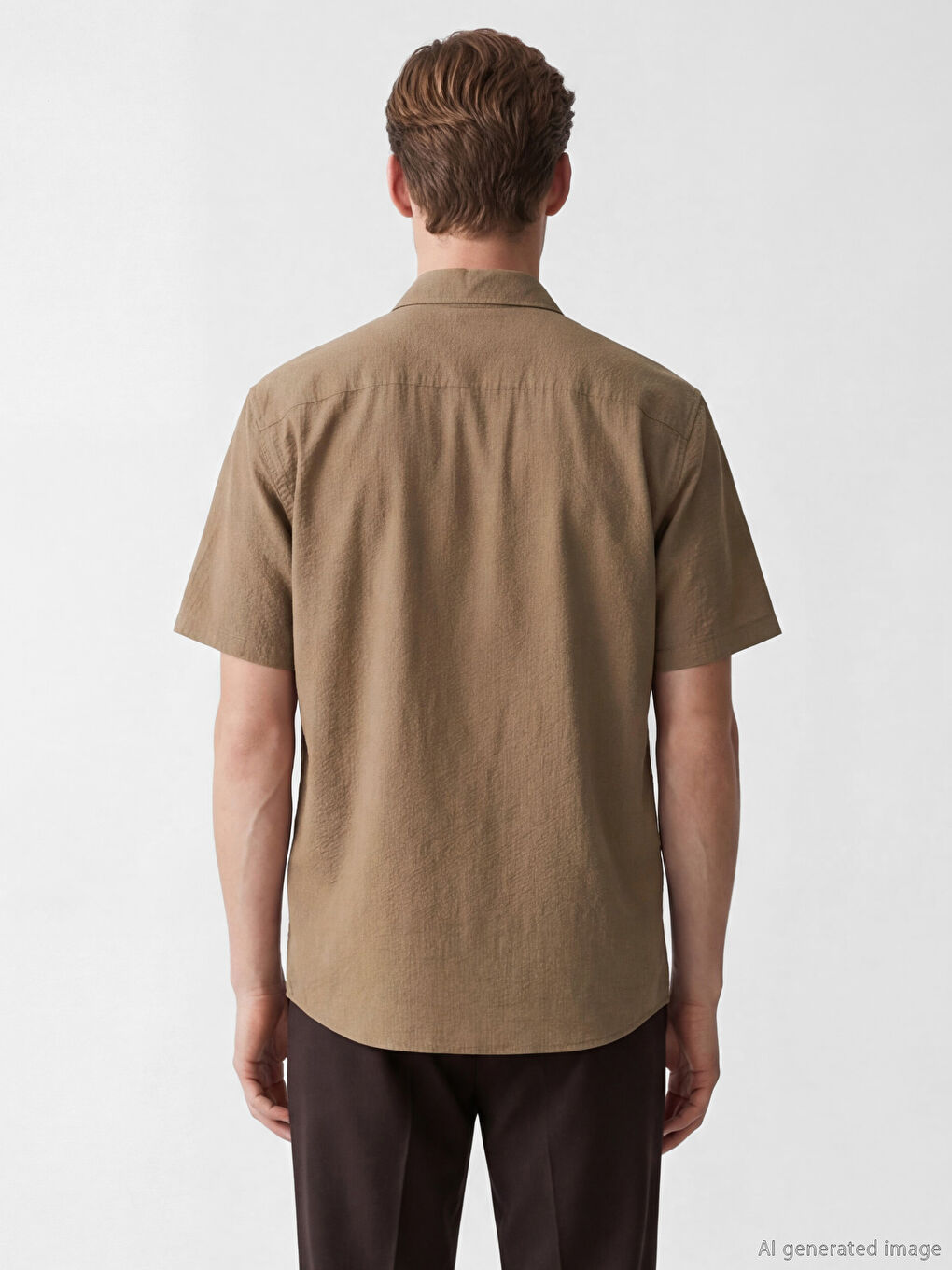 Bej Regular Fit Erkek Gömlek-3