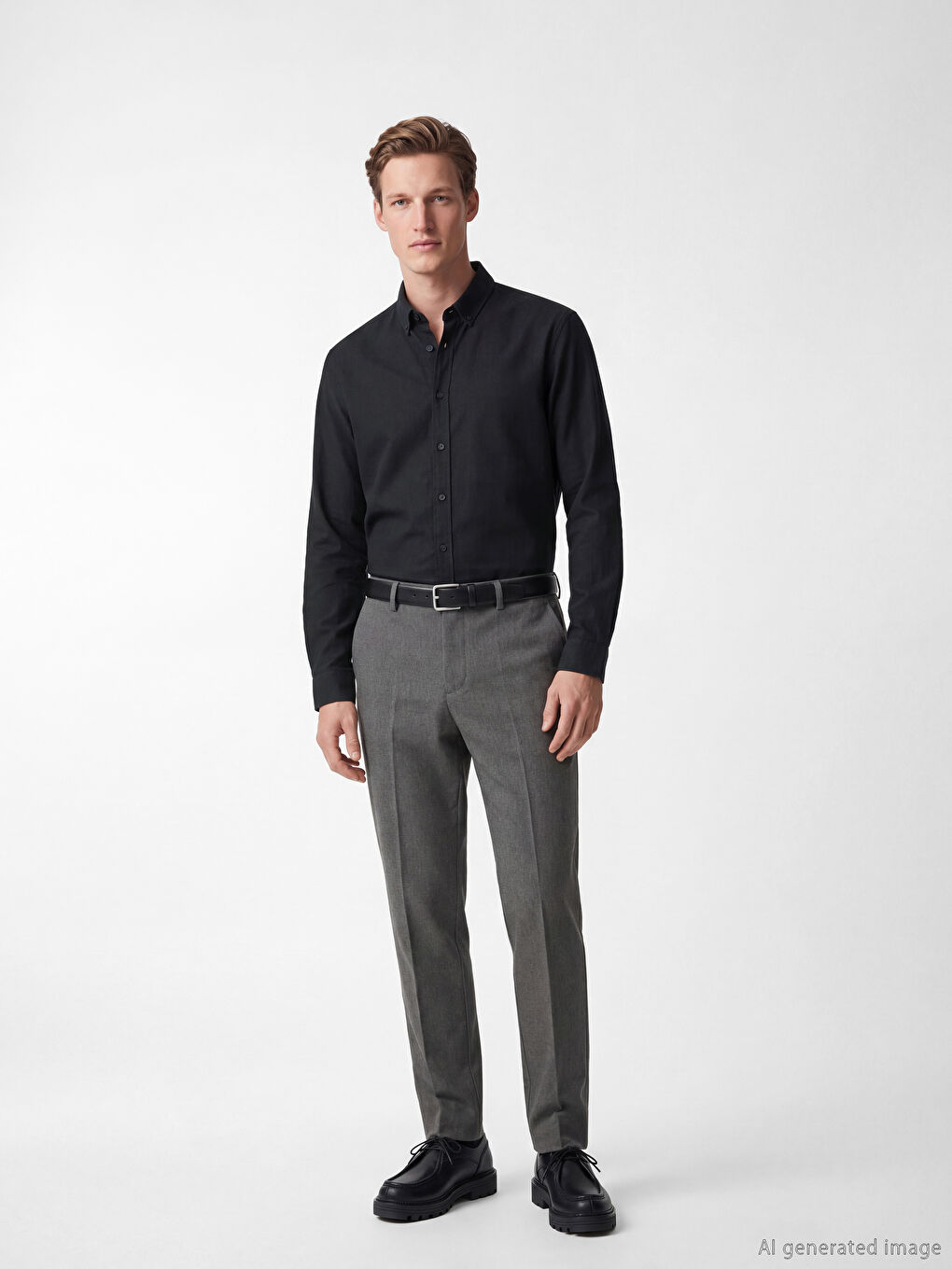 Lacivert Regular Fit Erkek Gömlek-1