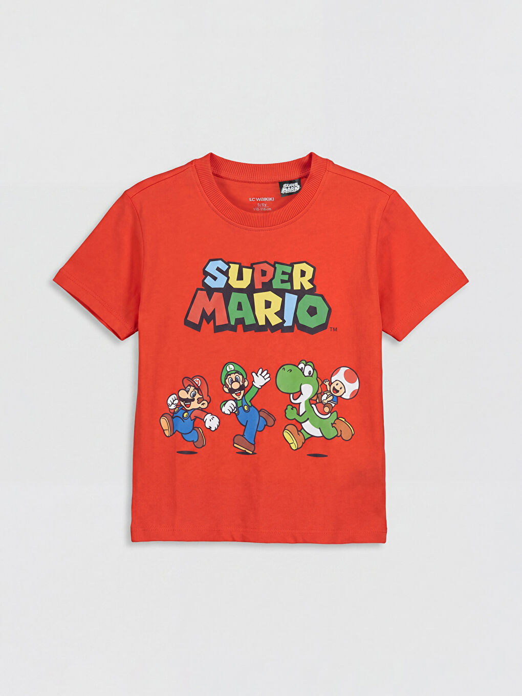 Kırmızı Mario Baskılı Erkek Çocuk Tişört