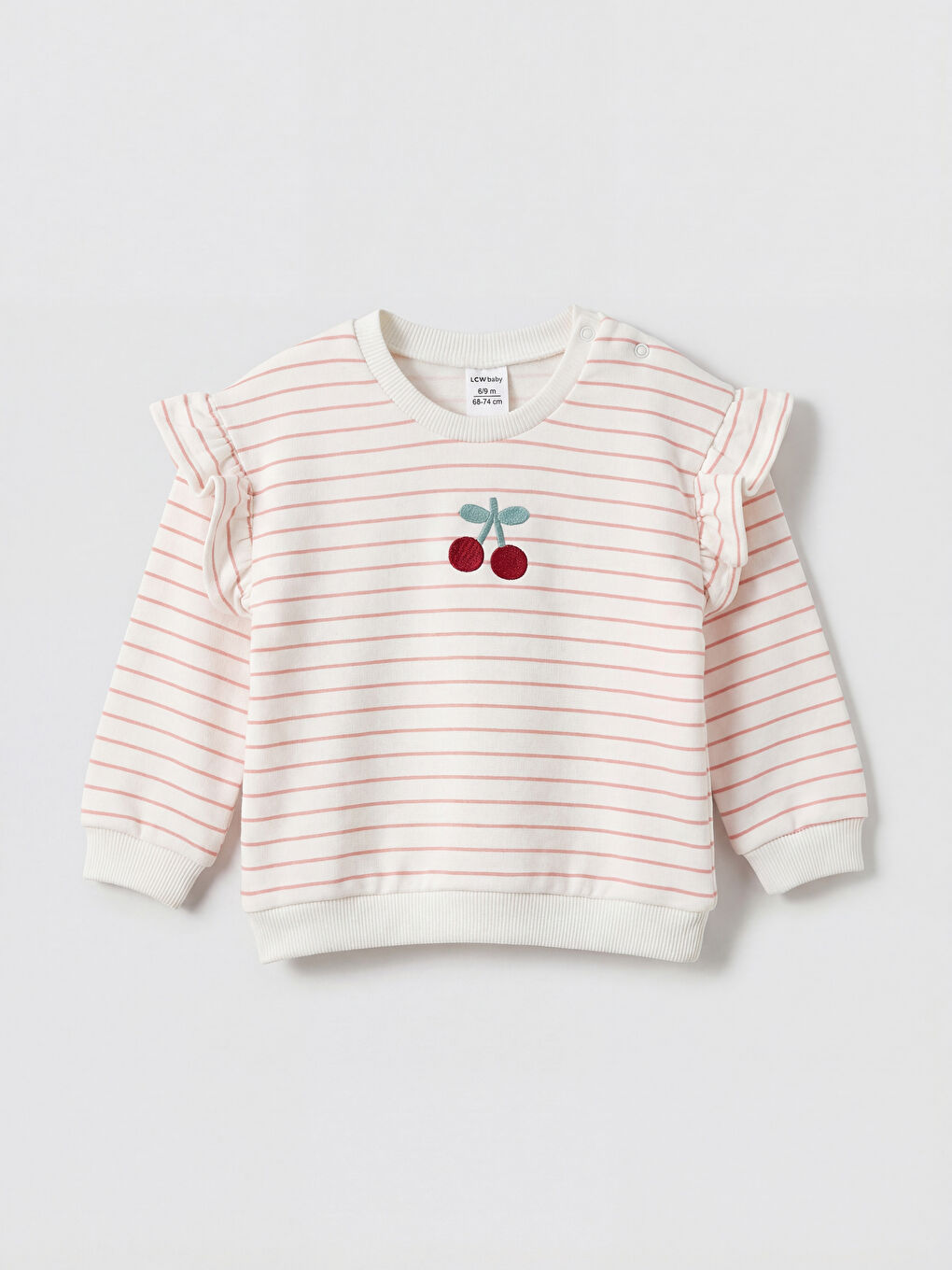 Ekru Nakışlı Kız Bebek Sweatshirt ve Tayt-1