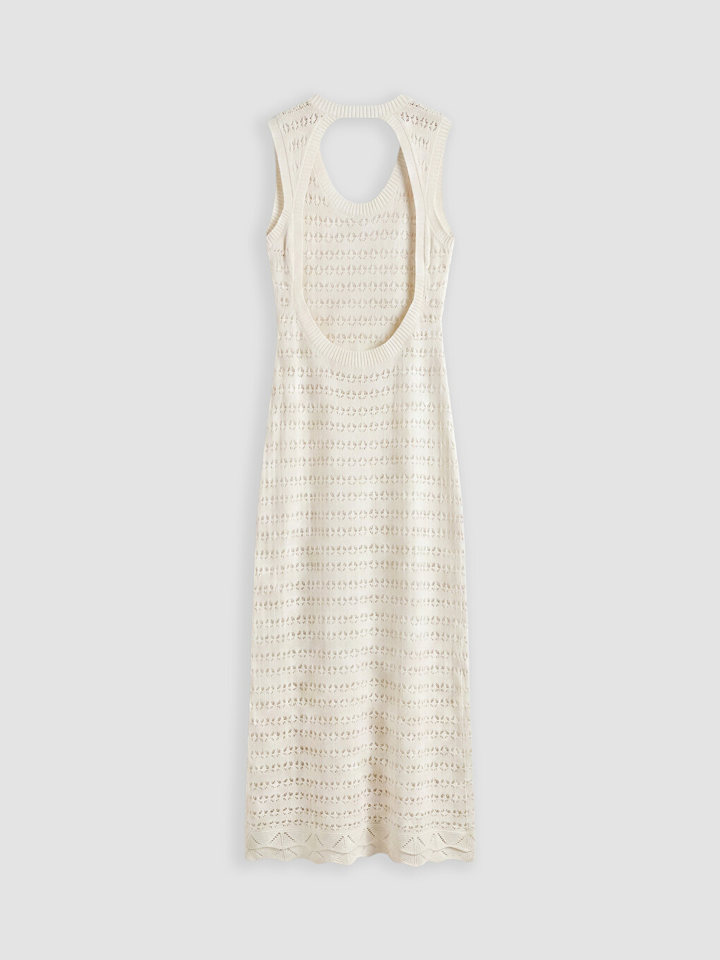 Back Decollete Open-Knit Women's Knitwear Beach Dress-5