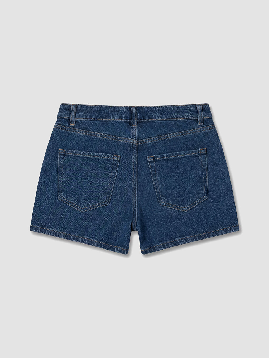 İndigo Regular Fit Kadın Jean Şort-4