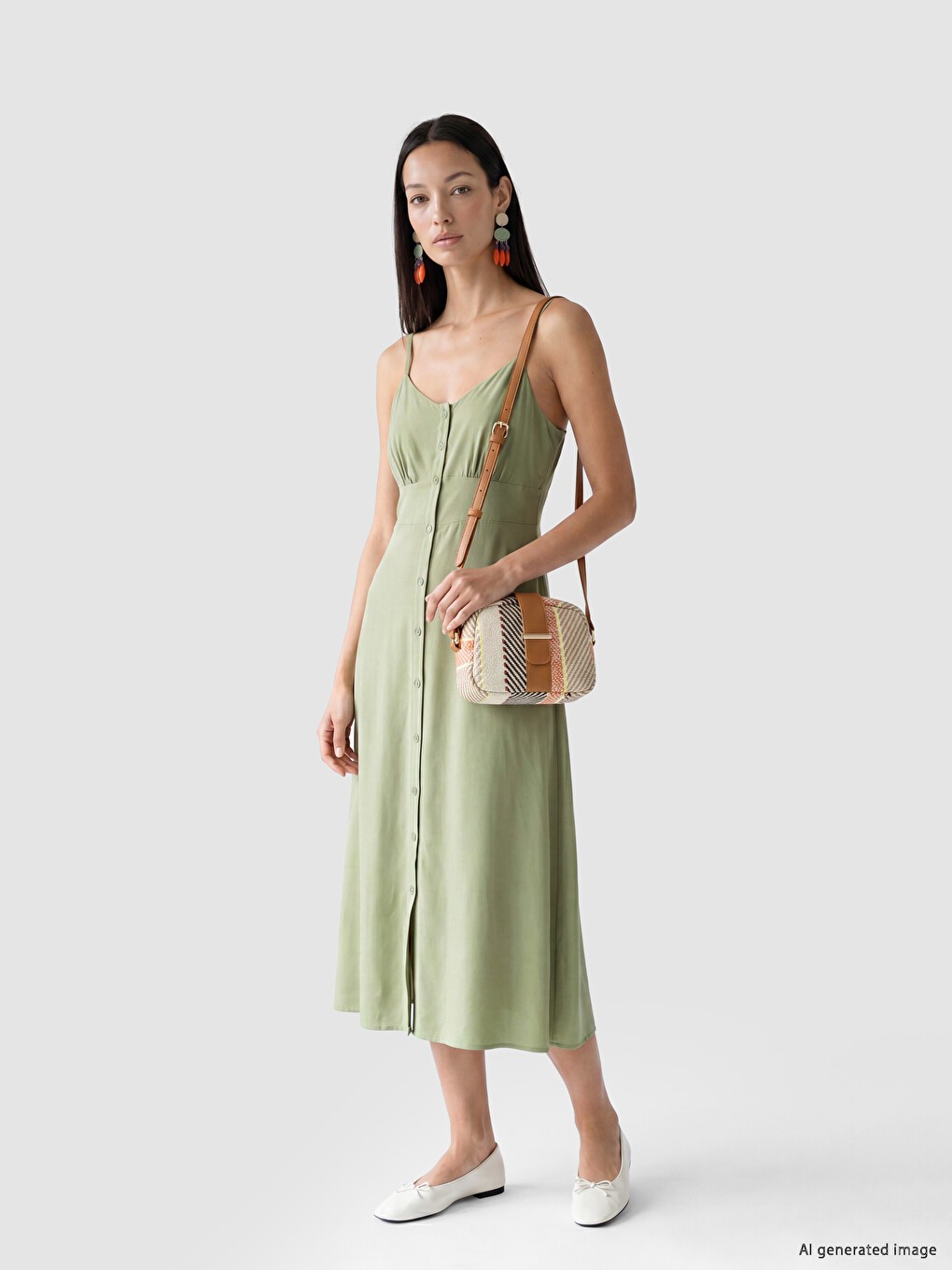 V Neck Strappy Ruched Dress