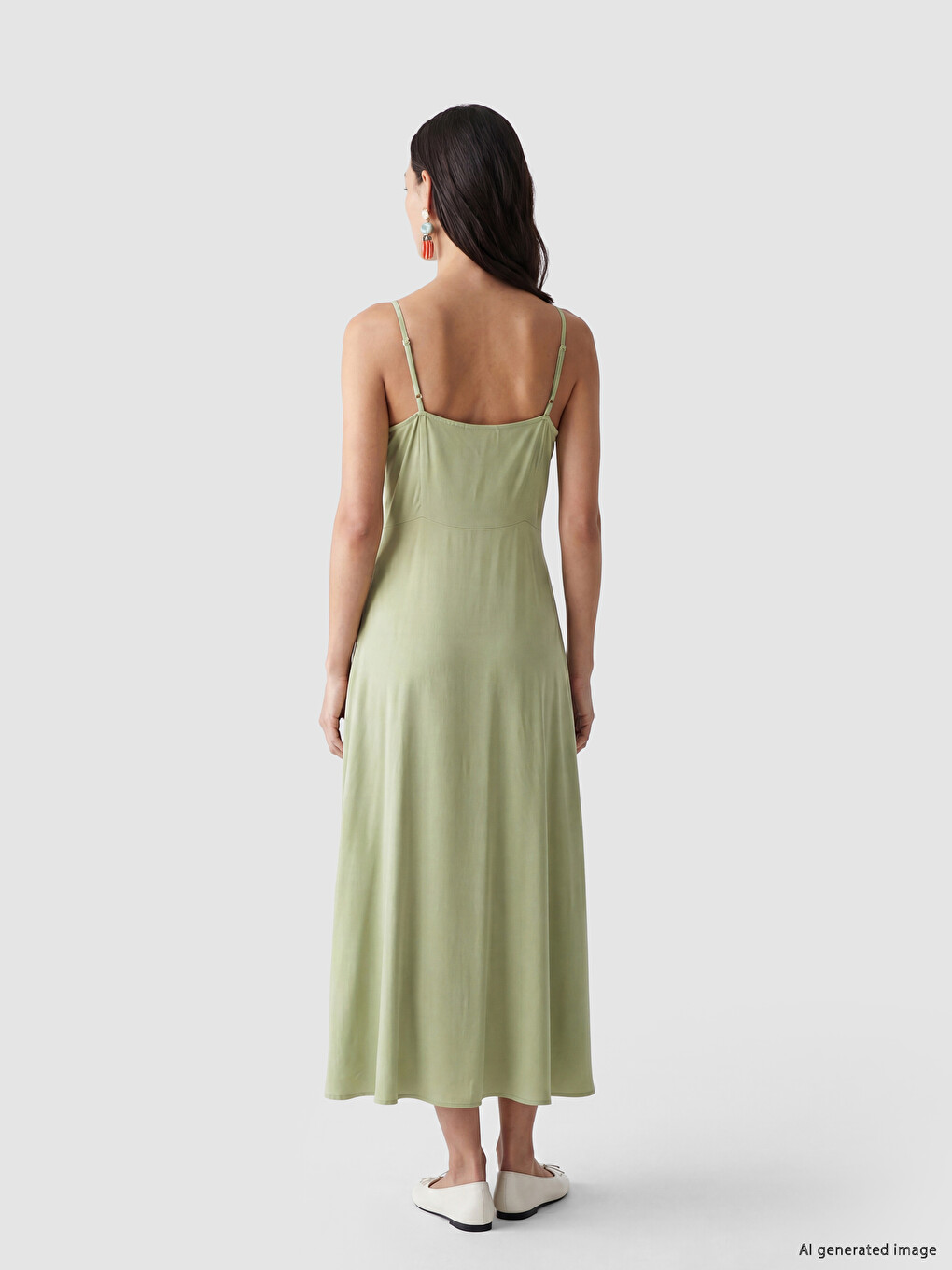 V Neck Strappy Ruched Dress-2