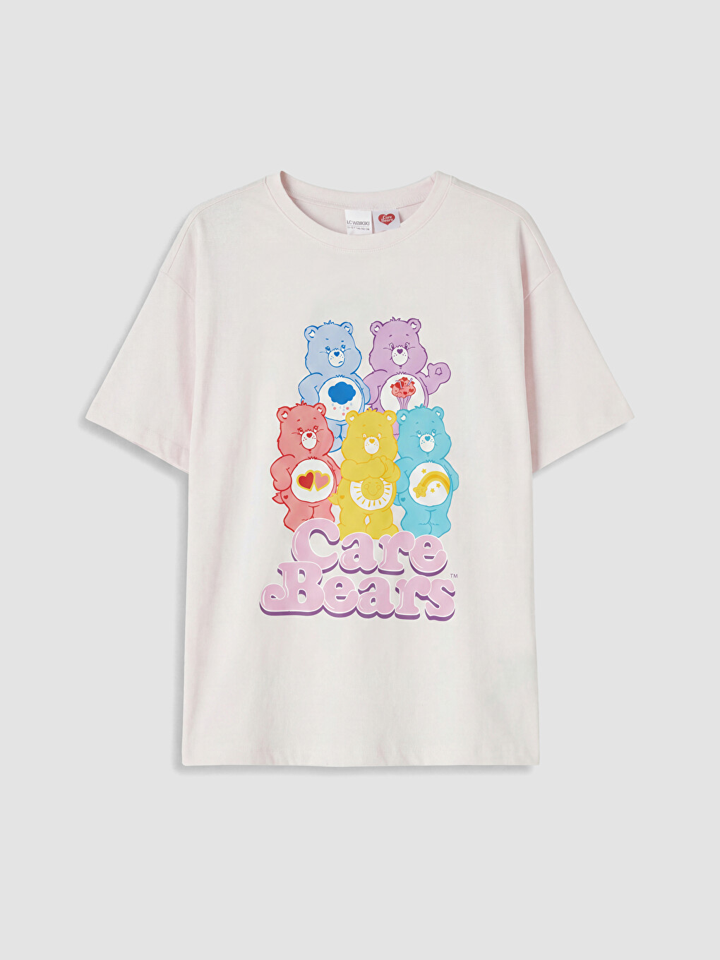 Pembe Care Bears Baskılı Kız Çocuk Şortlu Pijama Takımı-1