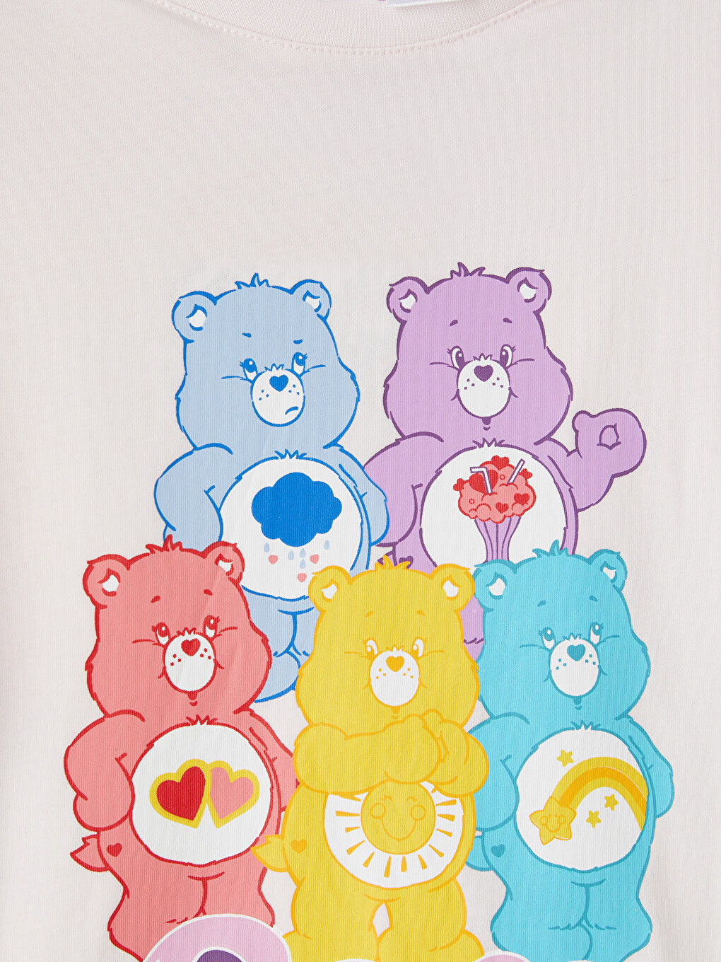 Pembe Care Bears Baskılı Kız Çocuk Şortlu Pijama Takımı-2