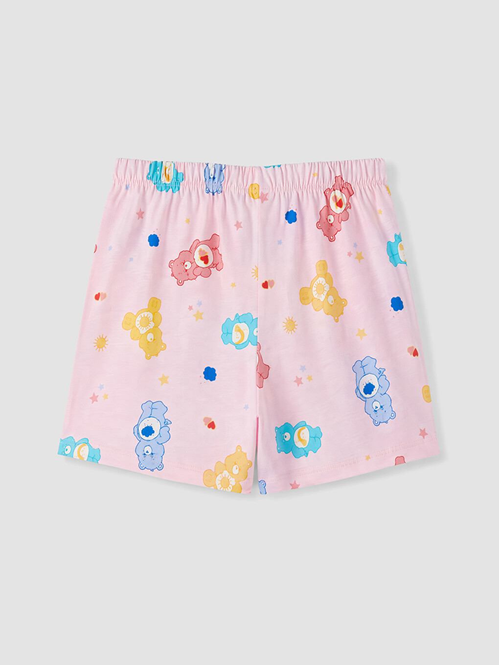 Pembe Care Bears Baskılı Kız Çocuk Şortlu Pijama Takımı-6