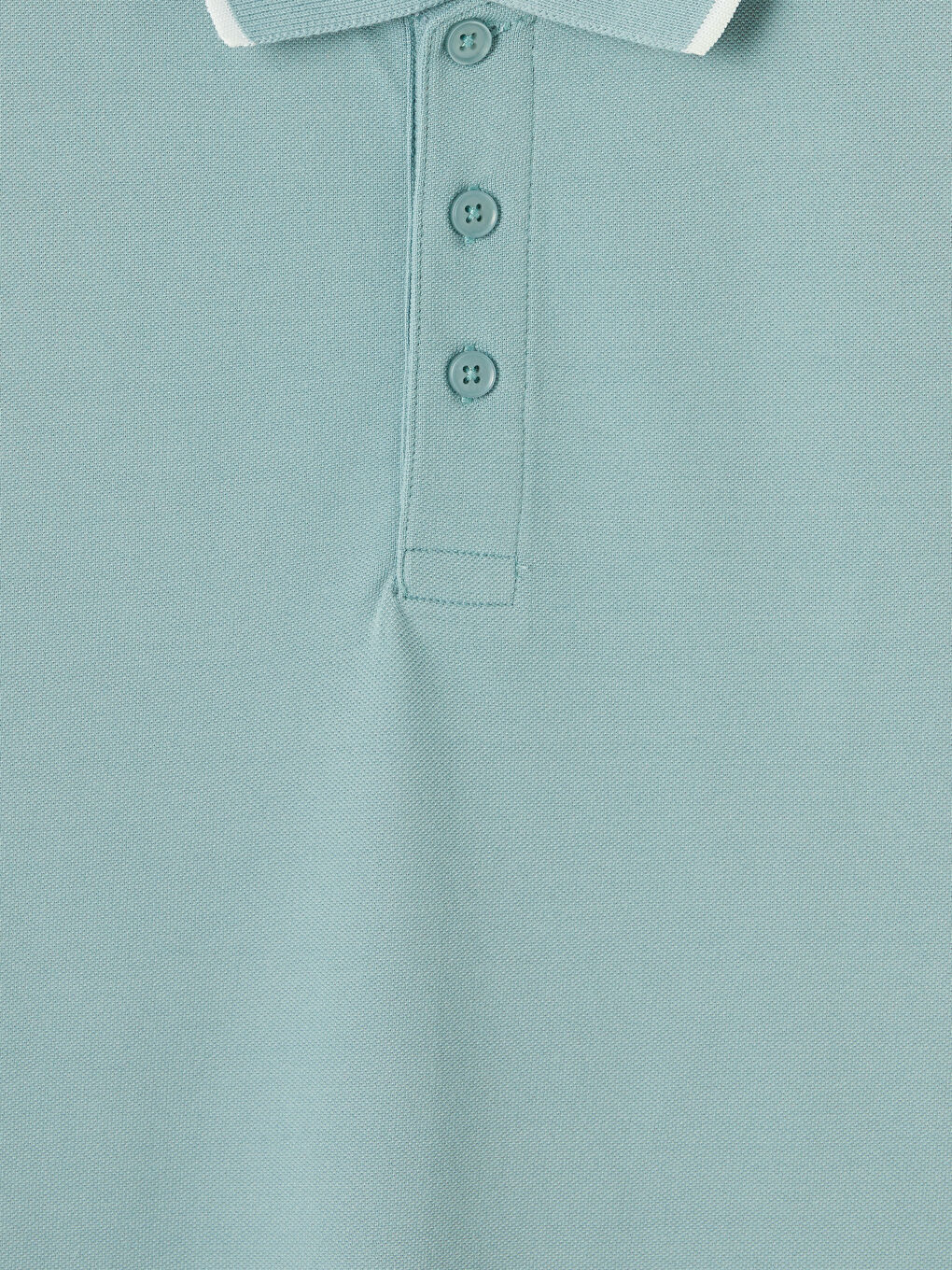 Yeşil Polo Yaka Pike Erkek Tişört-2