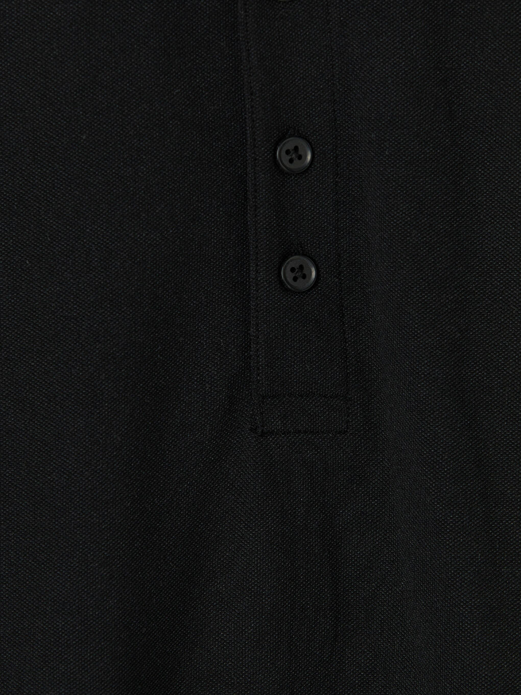 Siyah Polo Yaka Pike Erkek Tişört-6