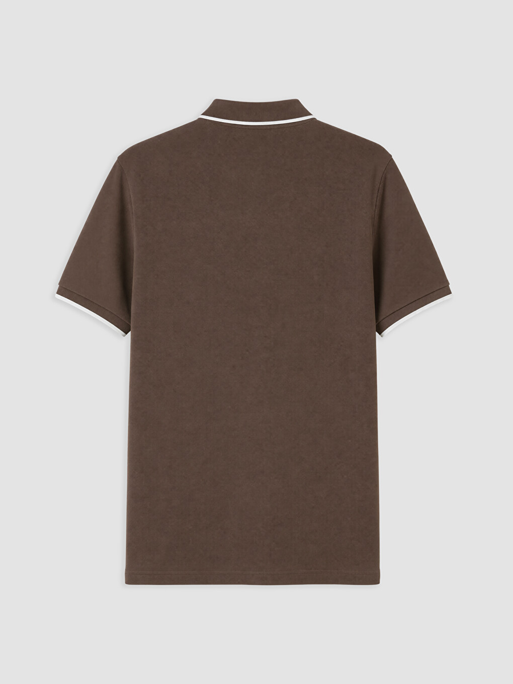 Kahverengi Standart Fit Polo Yaka Erkek Tişört-3