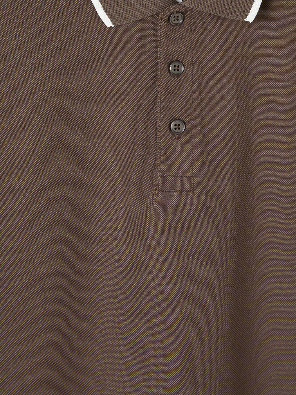 Kahverengi Standart Fit Polo Yaka Erkek Tişört-4