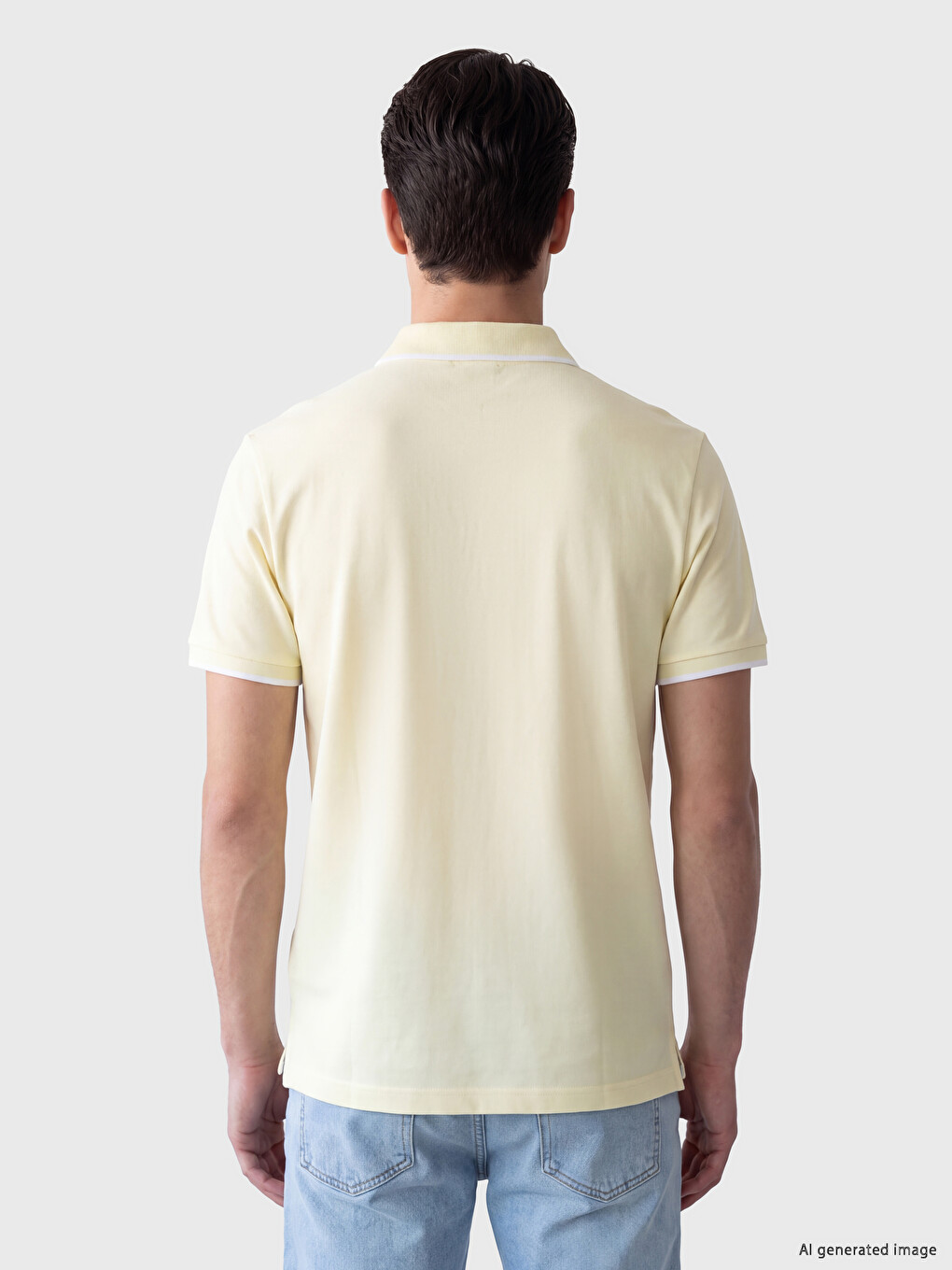 Turuncu Polo Yaka Standart Fit Erkek Tişört-2