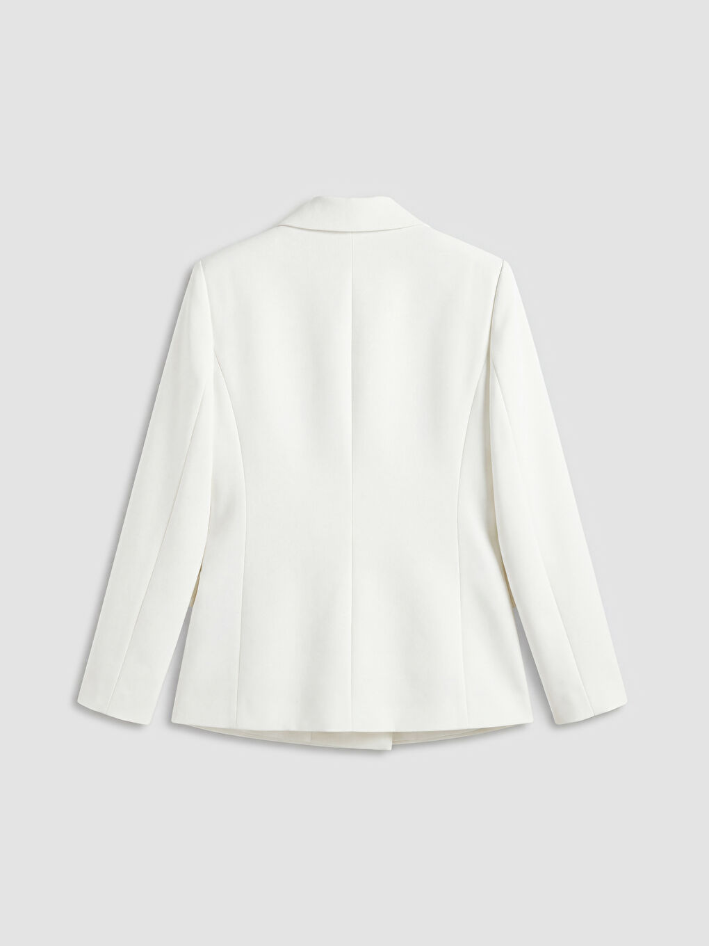 Ekru Kruvaze Yaka Kadın Blazer Ceket-1
