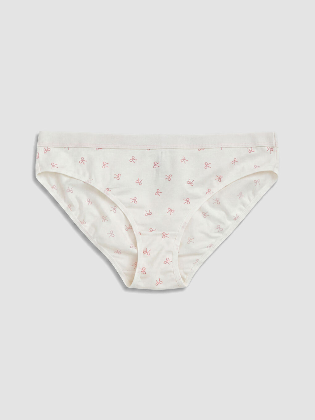 Ekru Desenli Bikini Külot 3'lü-1