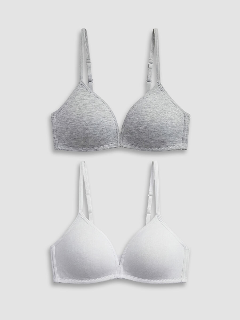 Gri Balensiz Dolgusuz İlk Sütyen 2'li