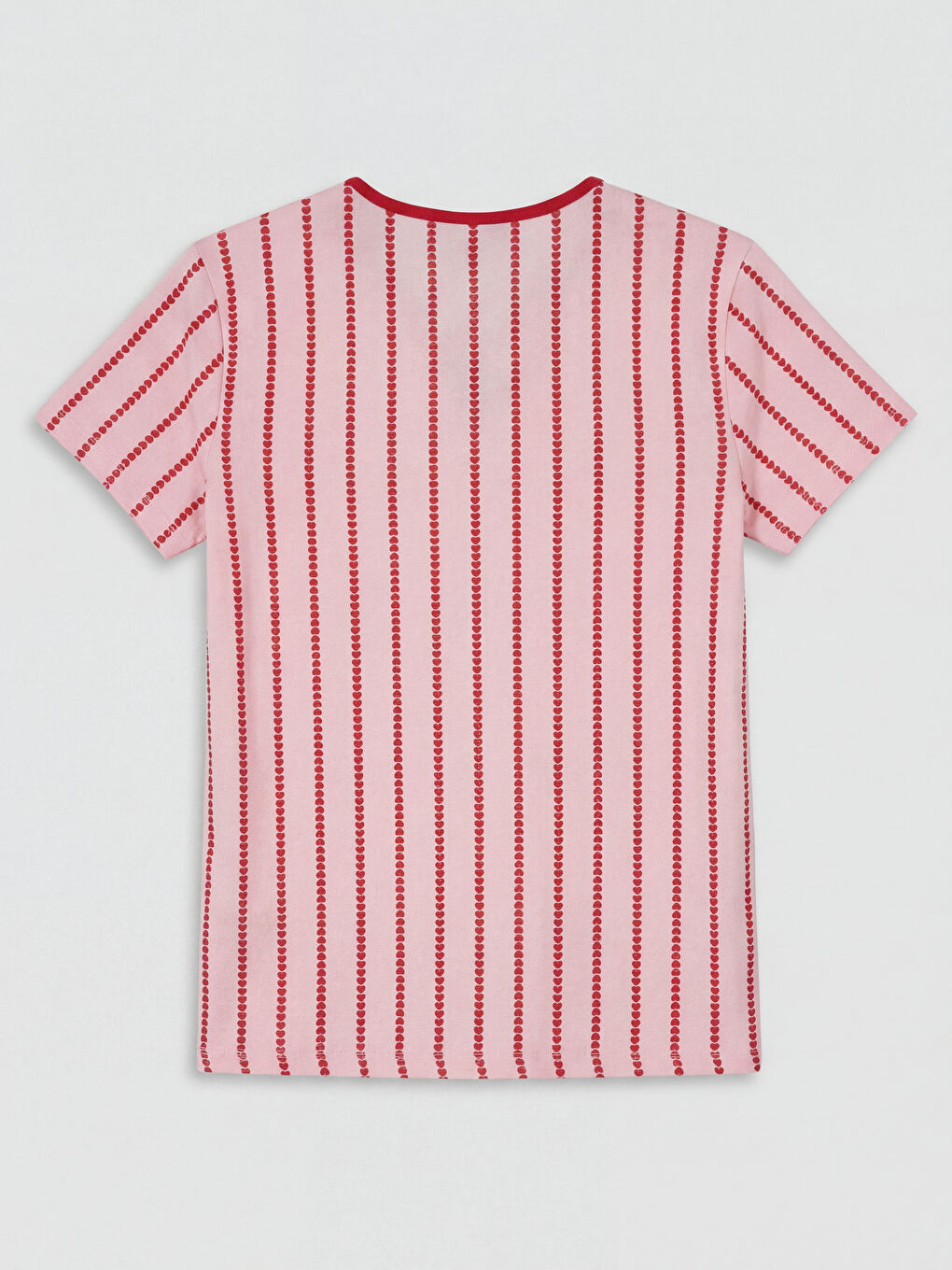 Pembe Fiyonk Detaylı V Yaka Kız Çocuk Şortlu Pijama Takımı-2