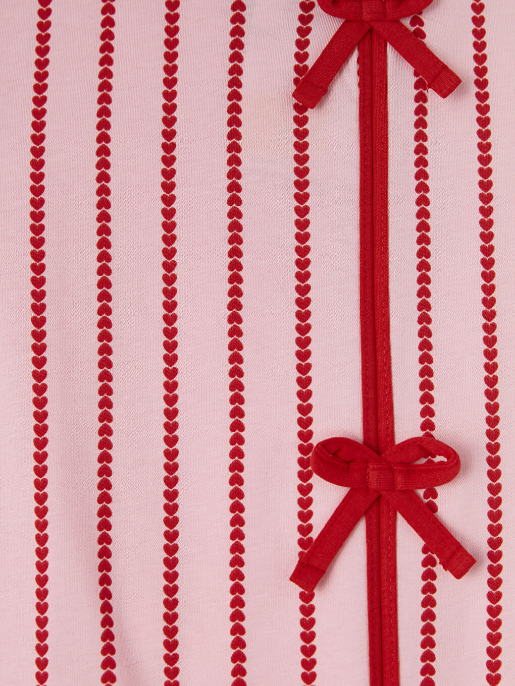 Pembe Fiyonk Detaylı V Yaka Kız Çocuk Şortlu Pijama Takımı-3