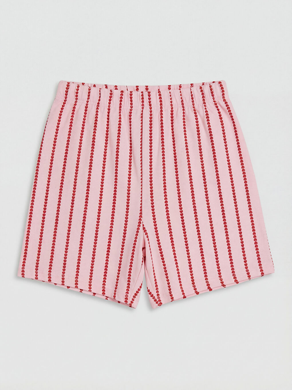 Pembe Fiyonk Detaylı V Yaka Kız Çocuk Şortlu Pijama Takımı-4