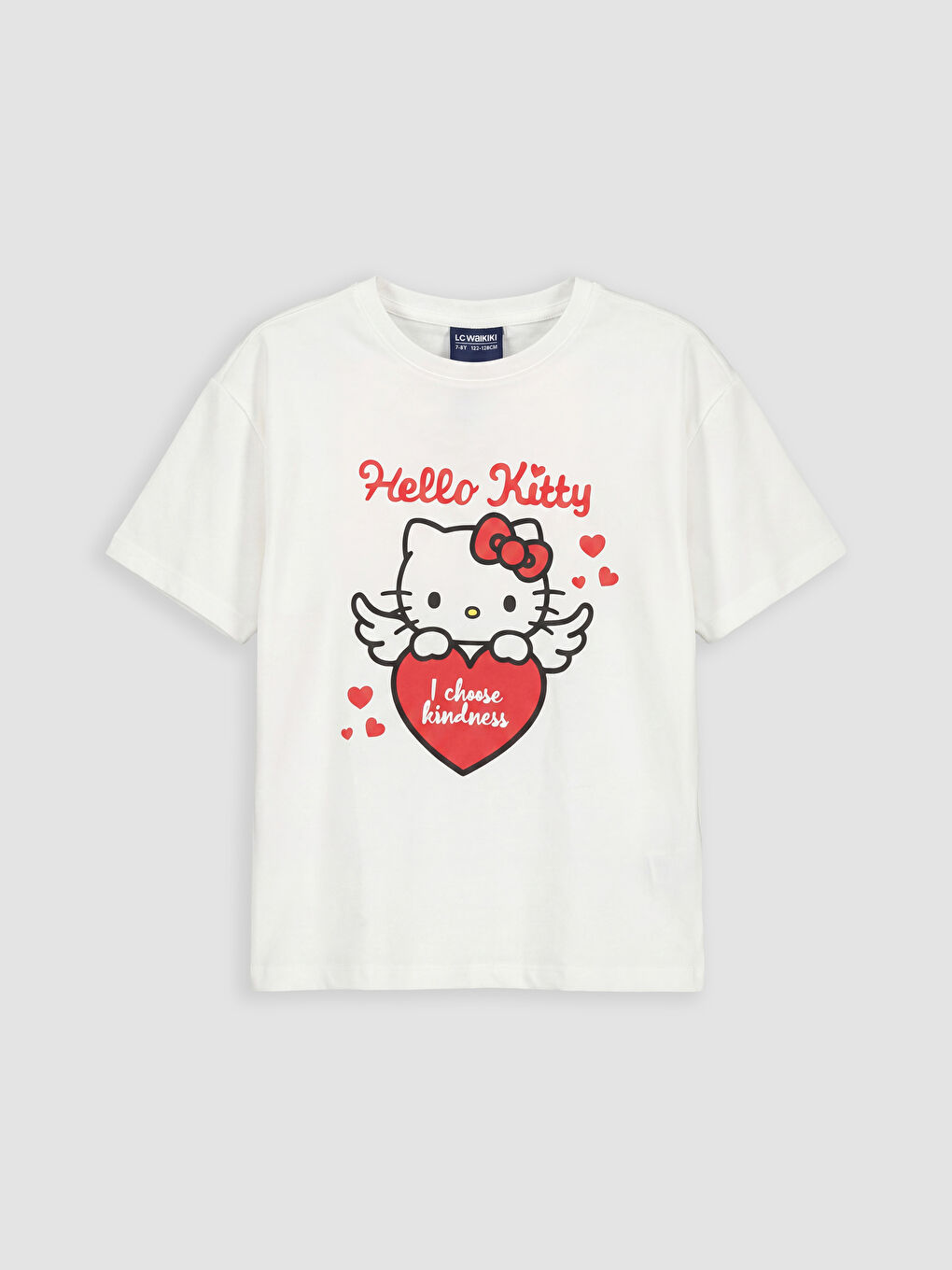 Ekru Hello Kitty Baskılı Kız Çocuk Şortlu Pijama Takımı-1