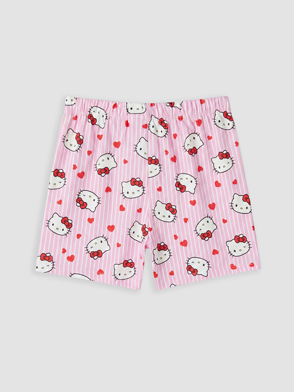 Ekru Hello Kitty Baskılı Kız Çocuk Şortlu Pijama Takımı-4