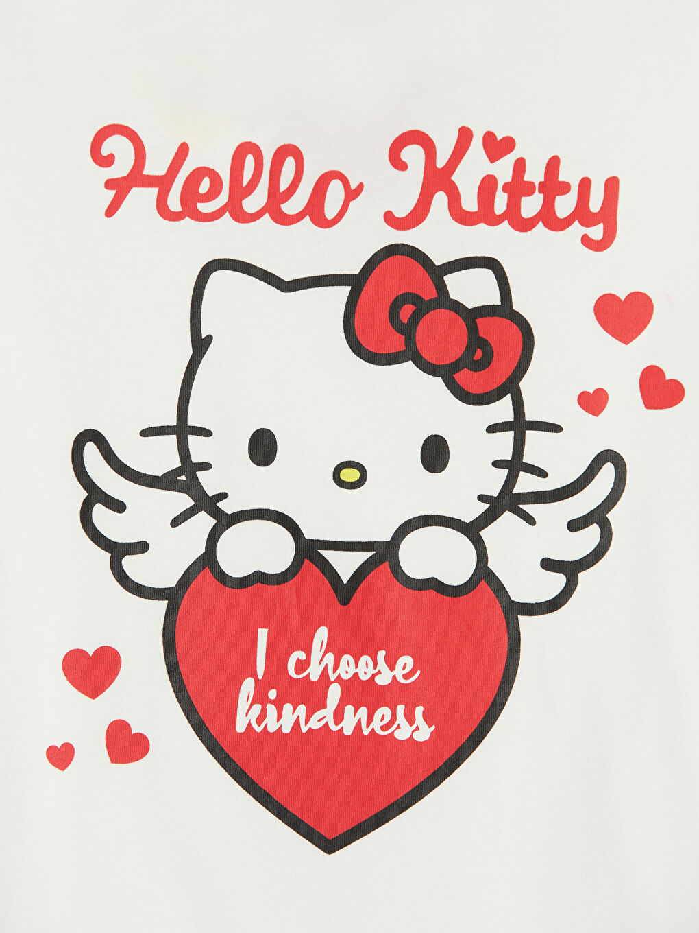 Ekru Hello Kitty Baskılı Kız Çocuk Şortlu Pijama Takımı-5