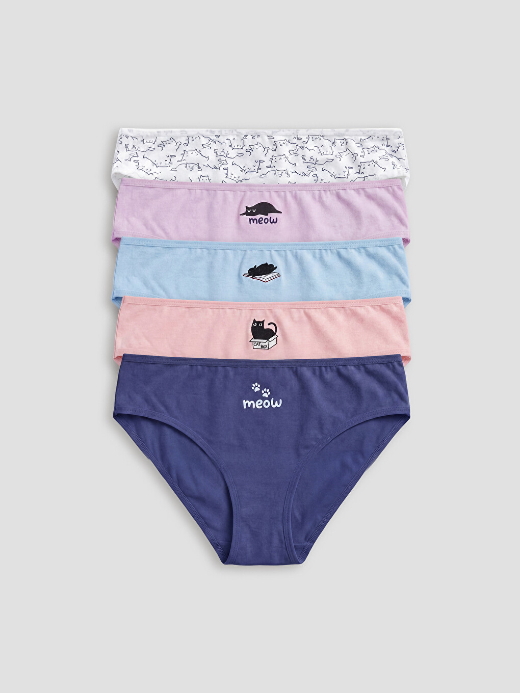 Ekru Baskılı Bikini Külot 5'li
