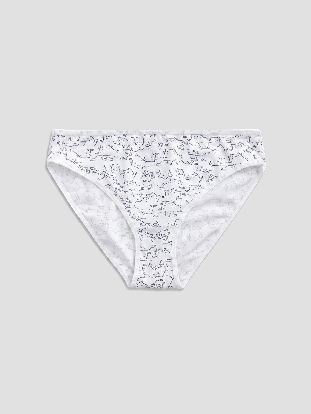 Ekru Baskılı Bikini Külot 5'li-4