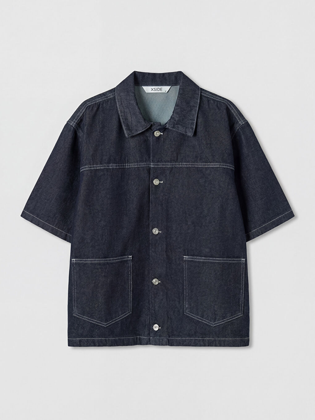 Lacivert Regular Fit Erkek Jean Ceket-2