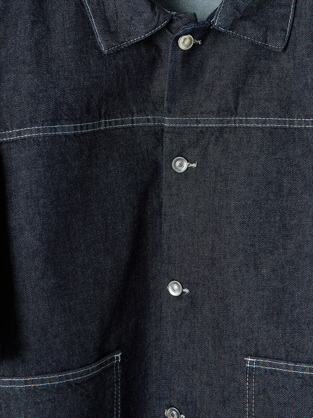 Lacivert Regular Fit Erkek Jean Ceket-4