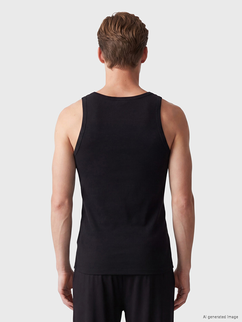 U Neck Men's Vest 2 Pack-4
