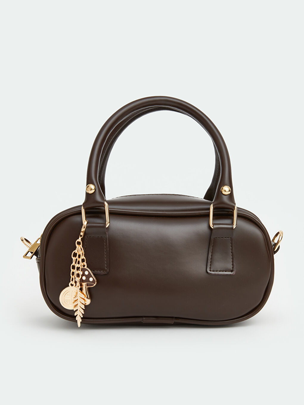 Kahverengi Deri Görünümlü Kadın Omuz Çantası