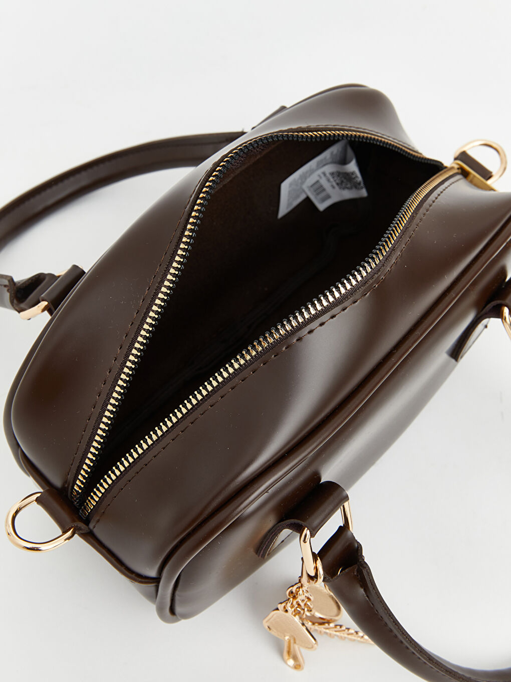 Kahverengi Deri Görünümlü Kadın Omuz Çantası-2