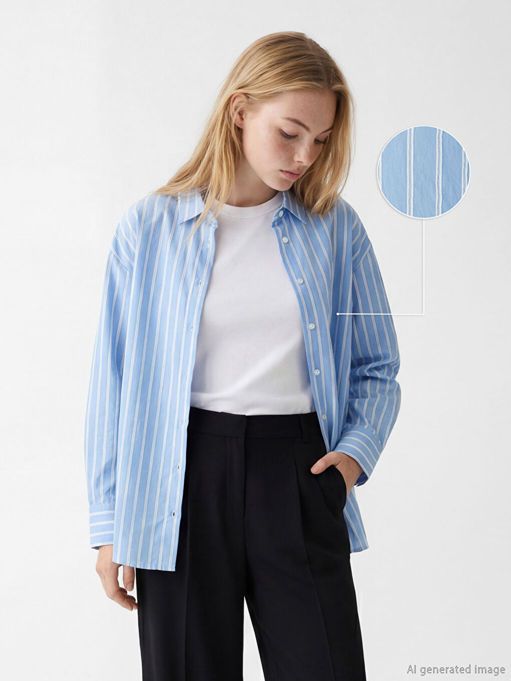 Striped Oversize Women's Shirt
