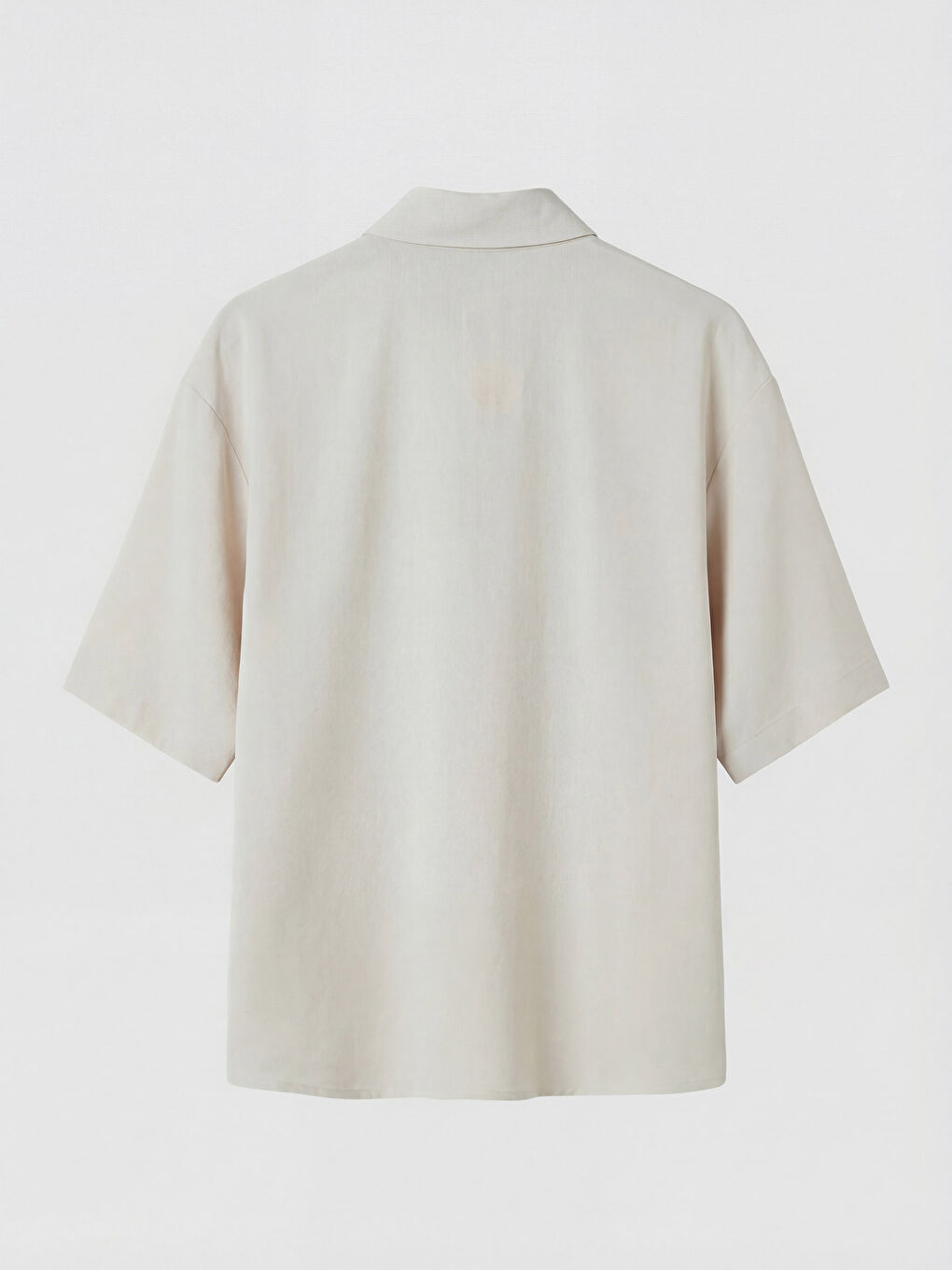 Bej Oversize Armürlü Kadın Gömlek-1