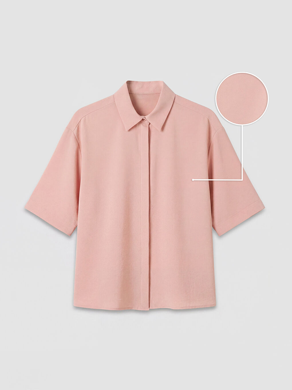 Pembe Oversize Armürlü Kadın Gömlek