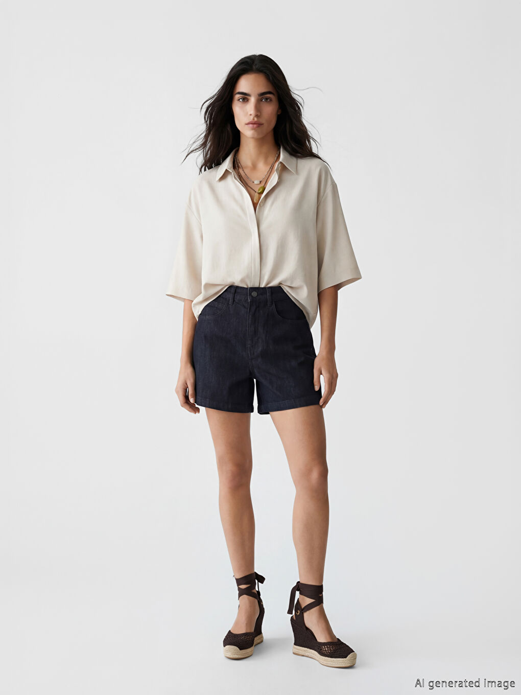 Oversize Dobby Women's Shirt-1