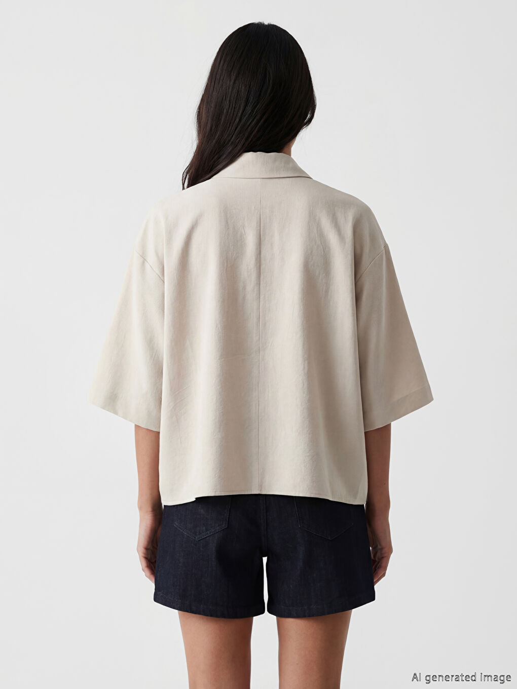 Oversize Dobby Women's Shirt-3