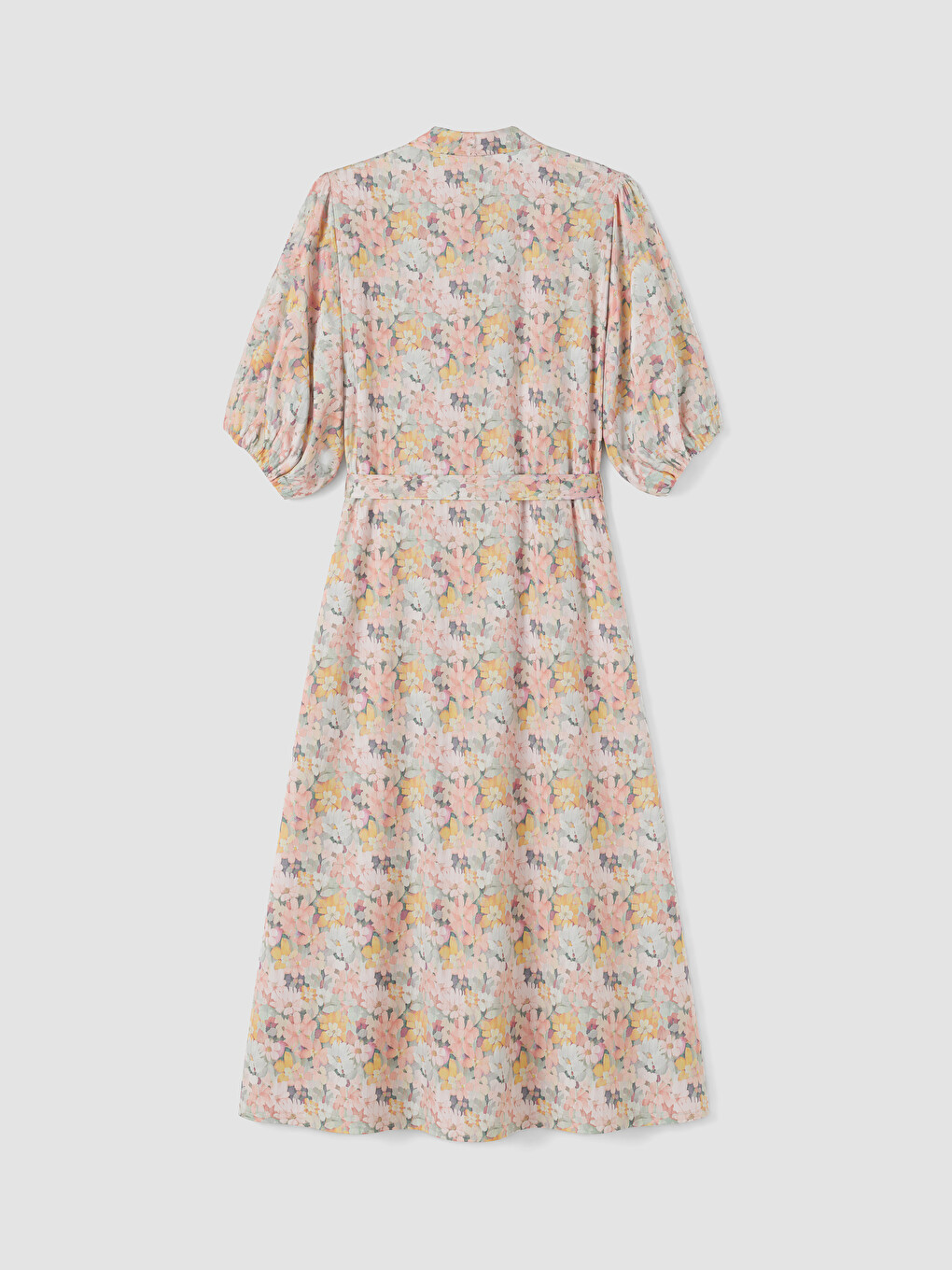 Woman Pink Shirt Dress-6