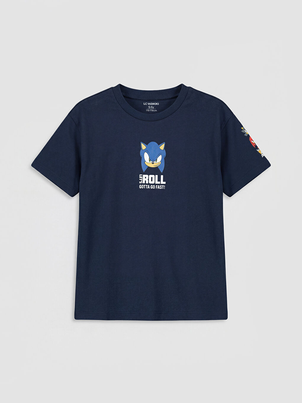 Lacivert Sonic Baskılı Erkek Çocuk Şortlu Takım-1