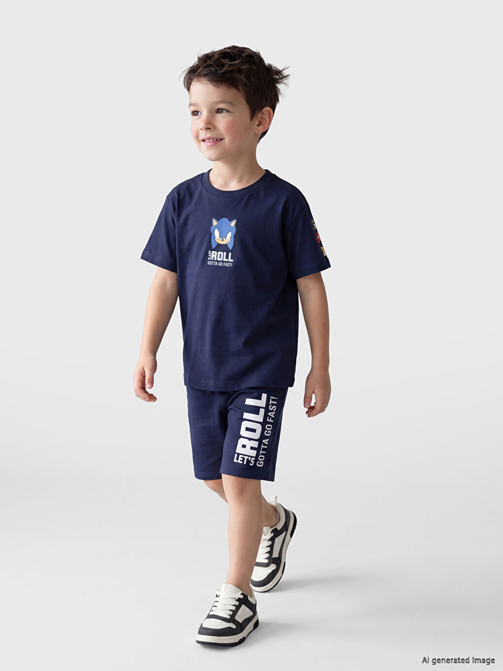 Sonic Printed Boys' Shorts Set