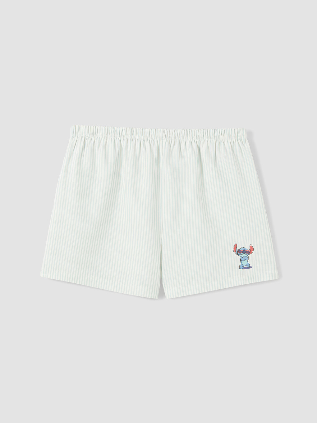 Mavi Stitch Baskılı Kadın Şort Pijama Altı