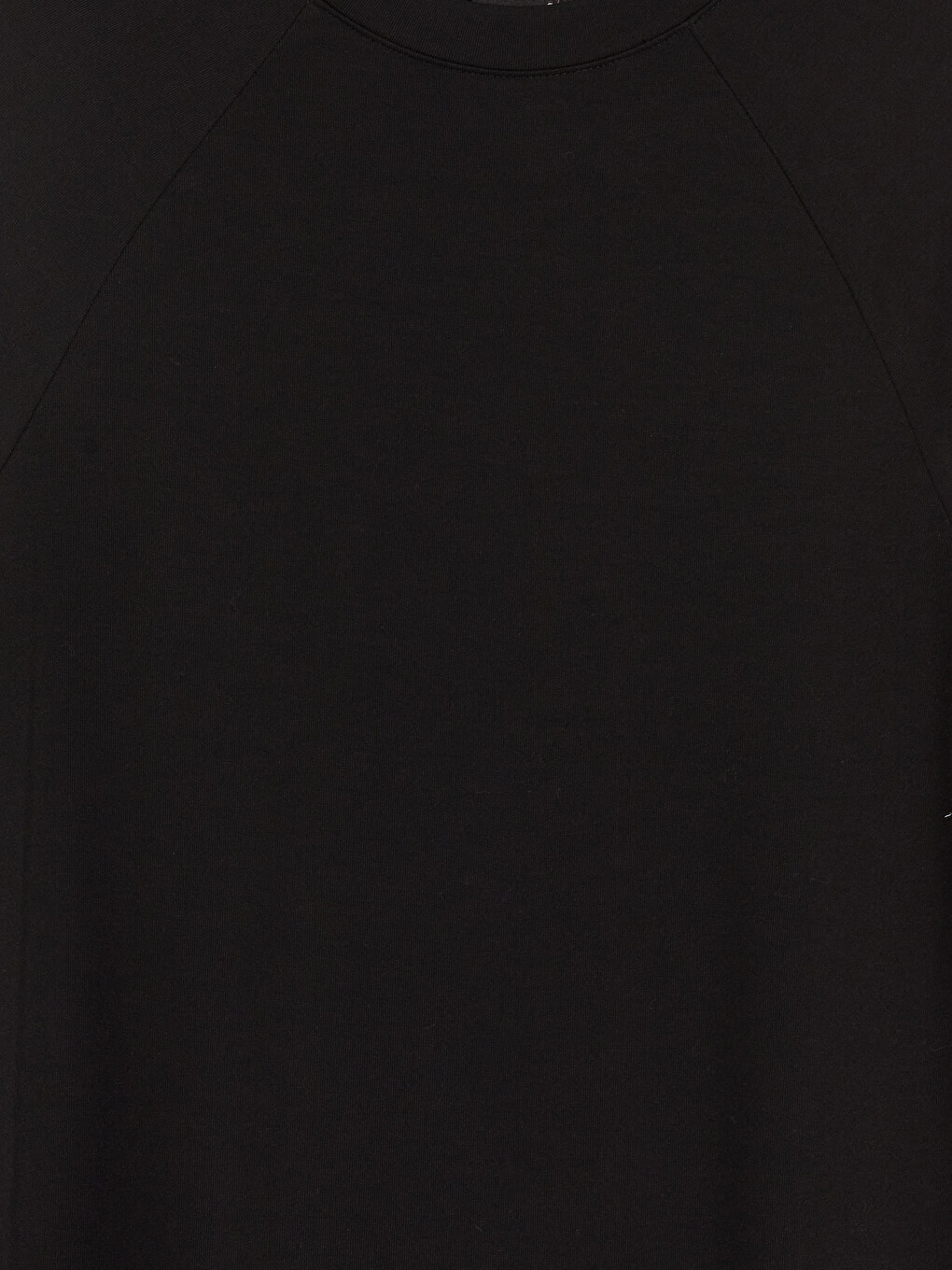Siyah Bisiklet Yaka Mini Elbise-1